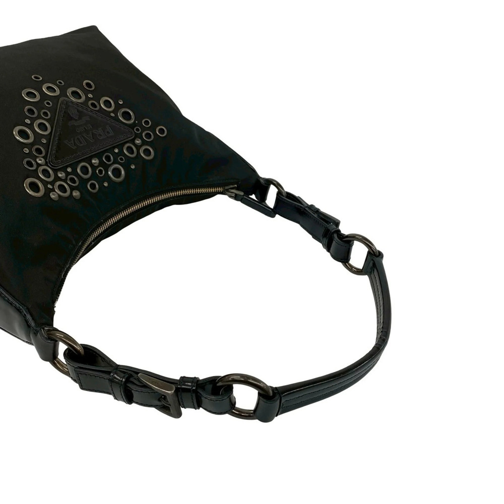 PRADA Black Leather Shoulder Bag - Picture 4 of 10